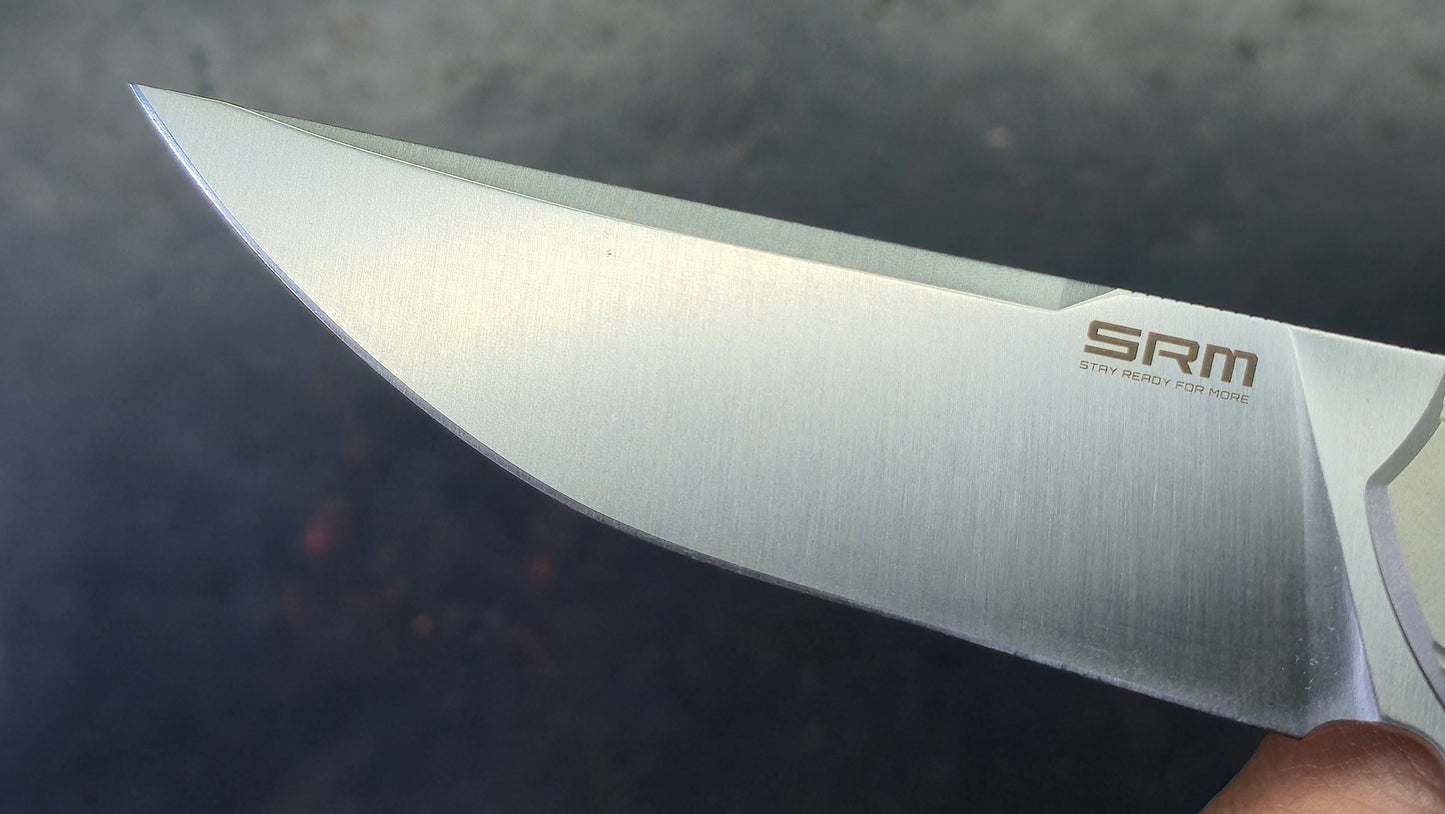 SRM Asika 1411-TZ Titanium Handle 154CM Blade
