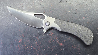 Kizer Cyclone Dark Gray Titanium/Carbon Fiber Handle S35VN Blade