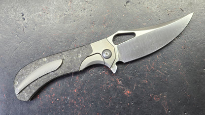 Kizer Cyclone Dark Gray Titanium/Carbon Fiber Handle S35VN Blade