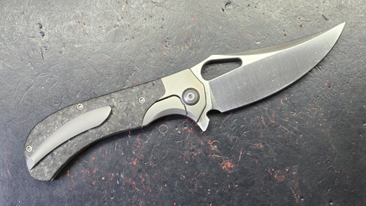 Kizer Cyclone Dark Gray Titanium/Carbon Fiber Handle S35VN Blade