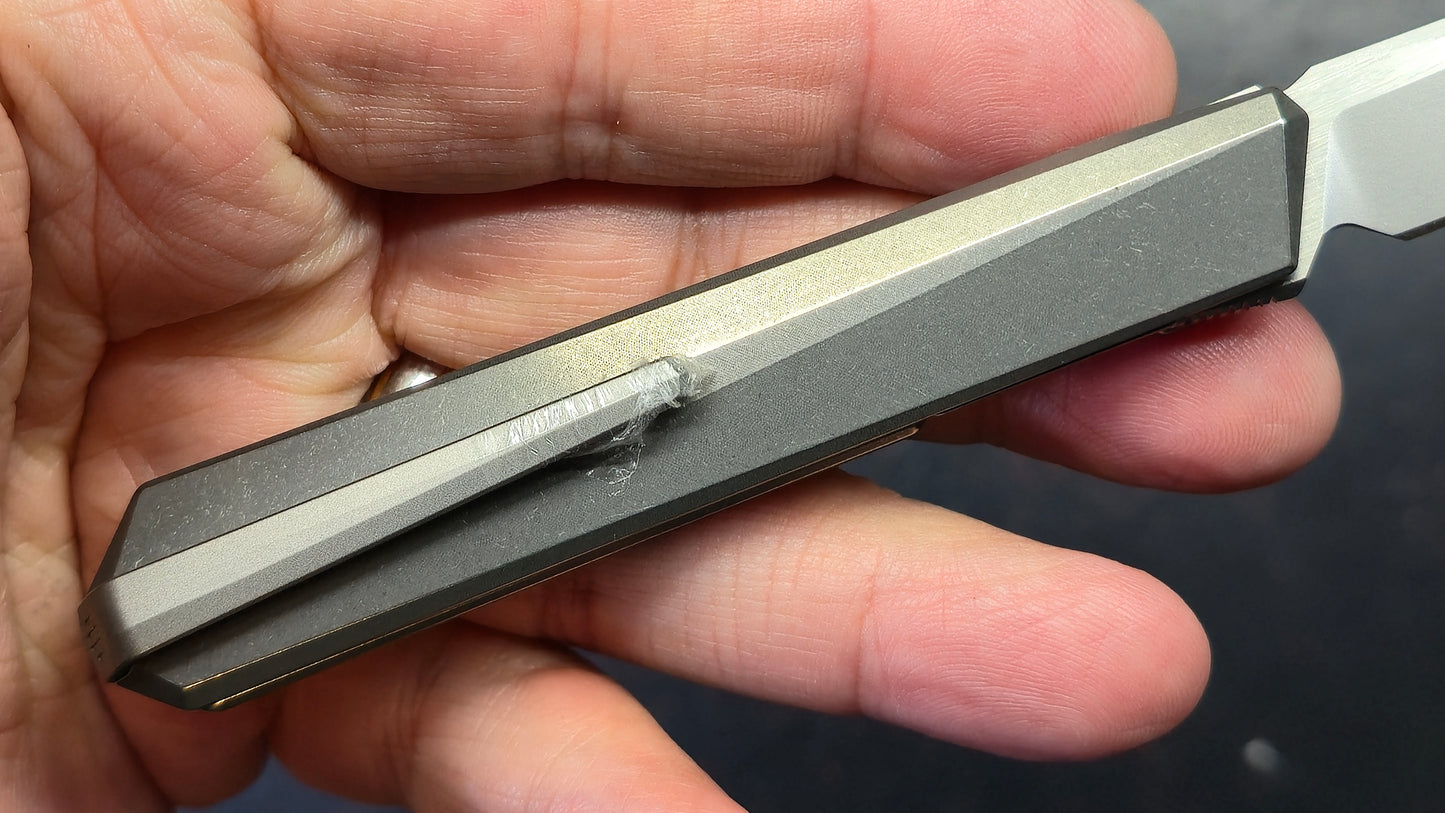 Remette Eligo Liner Lock Gray Titanium Handle M390 Blade