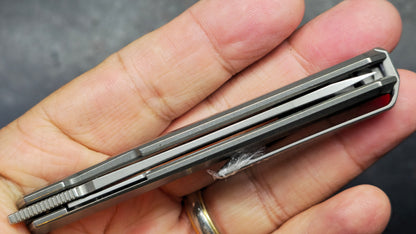 Remette Eligo Liner Lock Gray Titanium Handle M390 Blade