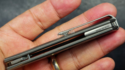 Remette Eligo Liner Lock Gray Titanium Handle M390 Blade