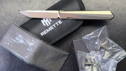 Remette Eligo Liner Lock Gray Titanium Handle M390 Blade
