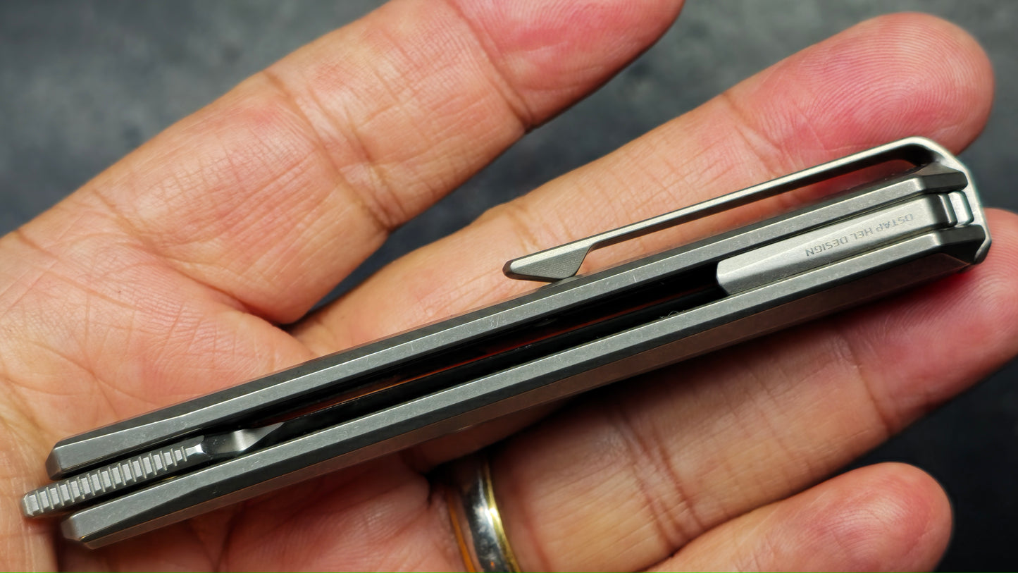 Remette Eligo SLIPJOINT Gray Titanium Handle M390 Blade