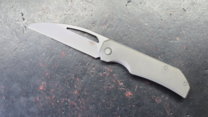 Bestech Mini Taipan Grey Titanium Handle M-Cut Blade