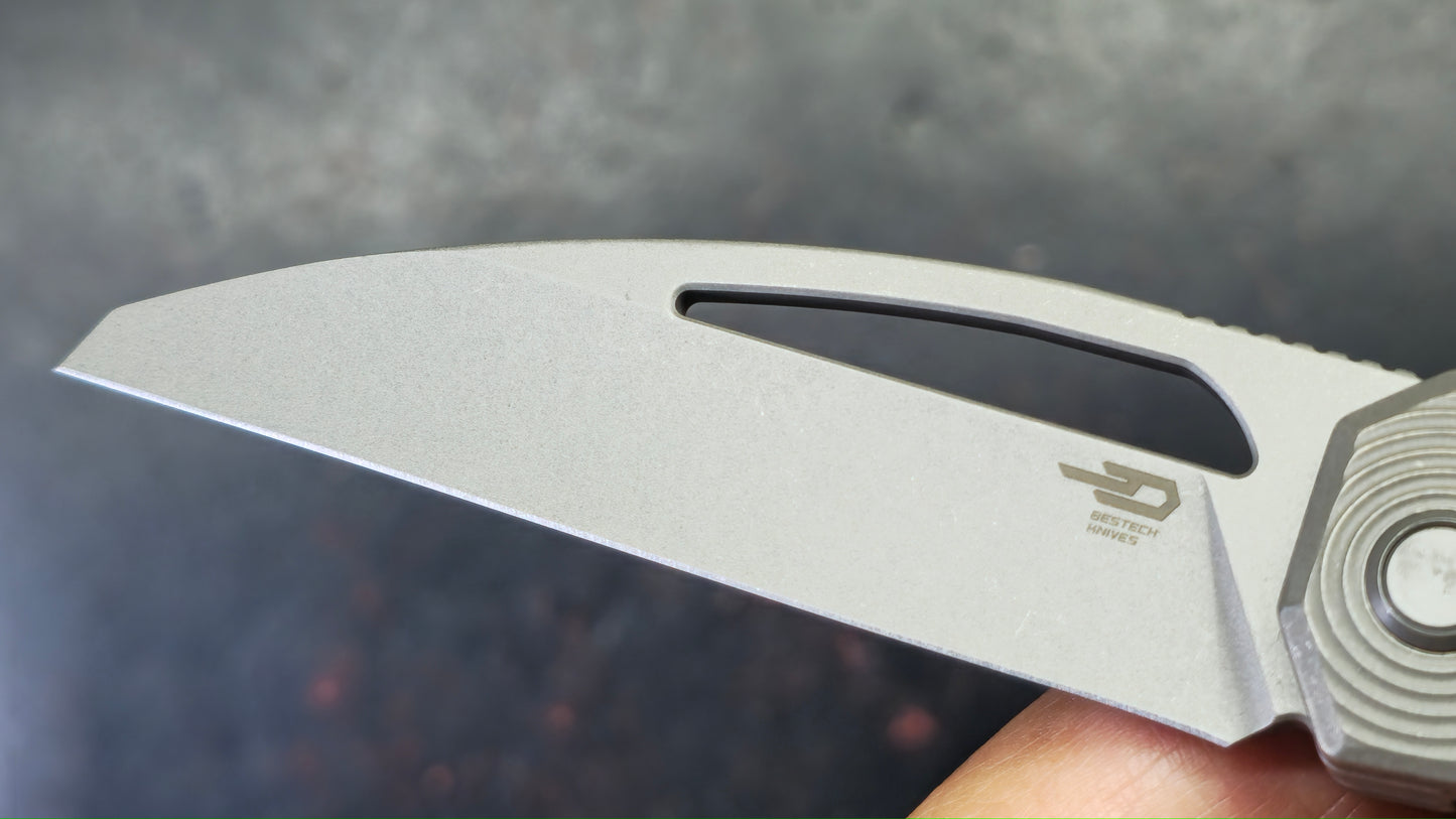 Bestech Mini Taipan Grey Titanium Handle M-Cut Blade