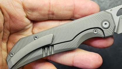 Bestech Mini Taipan Grey Titanium Handle M-Cut Blade