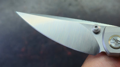 Bestech LITO Titanium/Blk Micarta Handle M390 Satin Finish