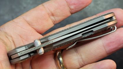 Bestech LITO Titanium/Blk Micarta Handle M390 Satin Finish