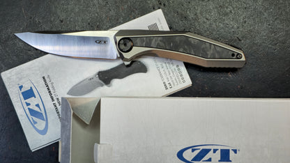 Zero Tolerance ZT0470 Sinkevich Titanium/Carbon Fiber Handle CPM 20CV Blade