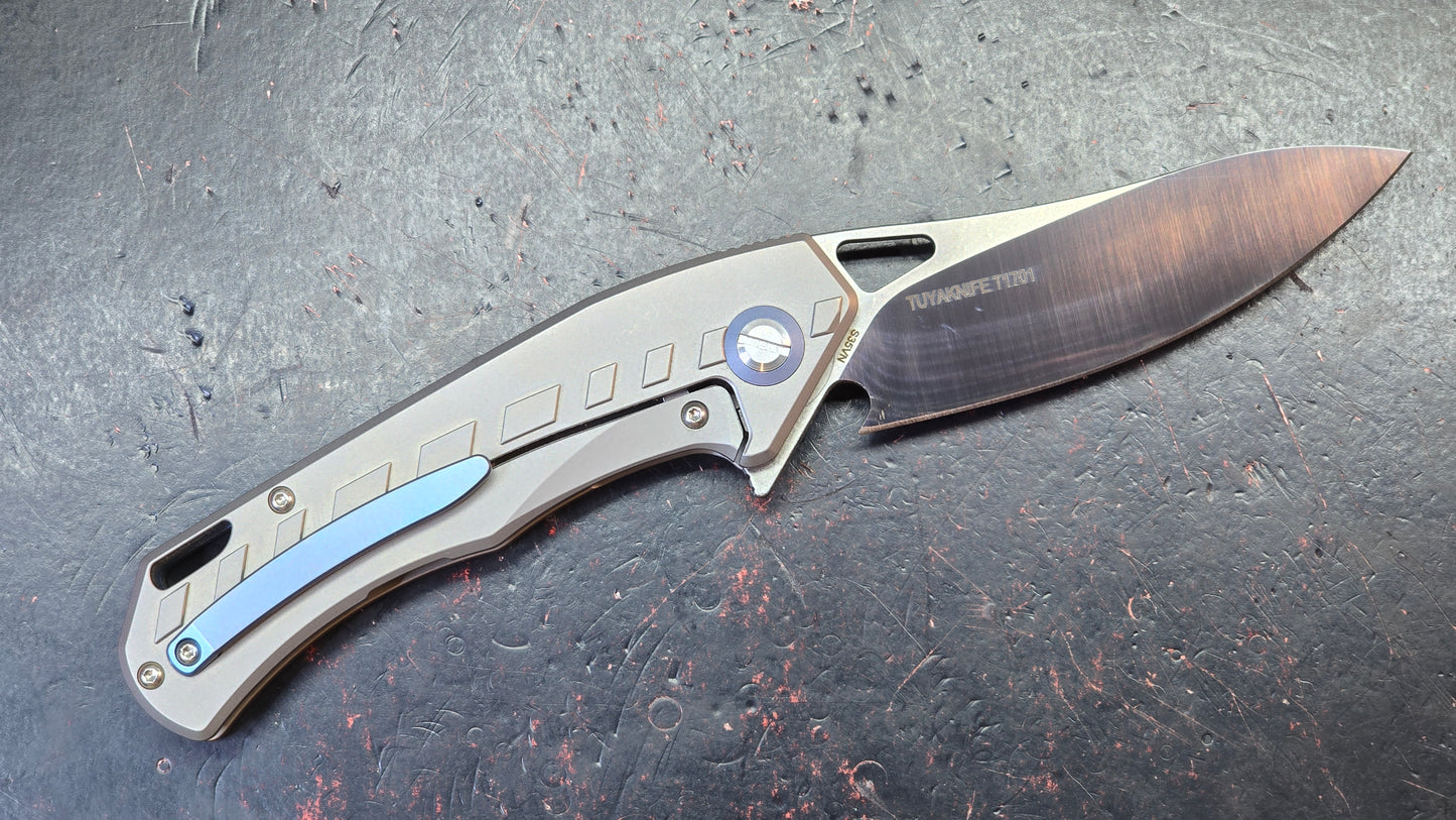 Tuya Knife Chicane Titanium Handle S35VN Blade