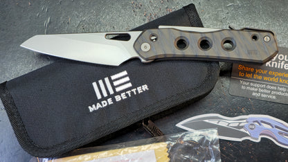WE Vision R Tiger Stripe Titanium Handle CPM 20CV Blade