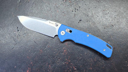 Reate Horizon X - Blue Glass FatCarbon Handle Nitro-X7 Blade