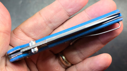 Reate Horizon X - Blue Glass FatCarbon Handle Nitro-X7 Blade