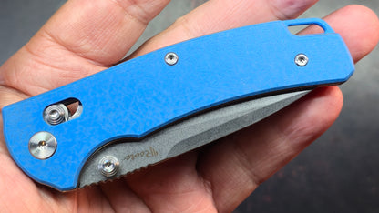 Reate Horizon X - Blue Glass FatCarbon Handle Nitro-X7 Blade