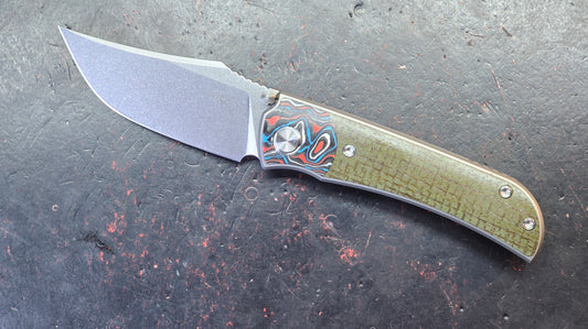 TWOSUN TS301 Titanium/Carbon Fiber/Micarta Handle M390 Blade