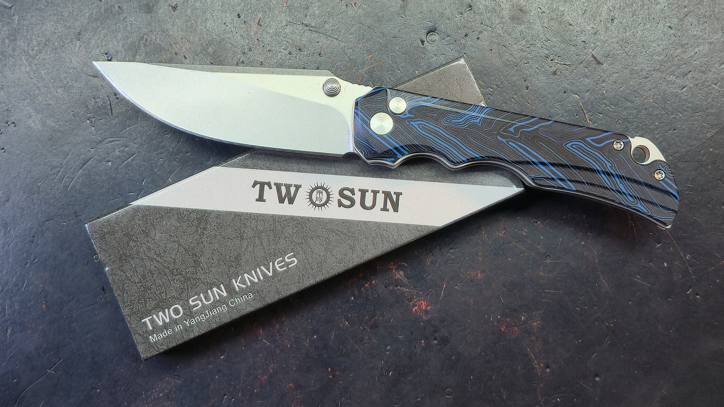 TWOSUN TS598 (FOLDED INTEGRAL) Gimascus Handle 14C28N Blade
