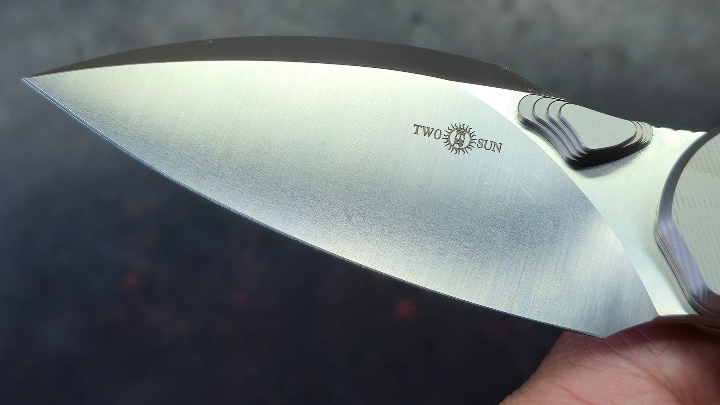 TWOSUN TS629 Titanium Handle D2 Blade