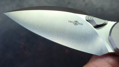 TWOSUN TS629 Titanium Handle D2 Blade
