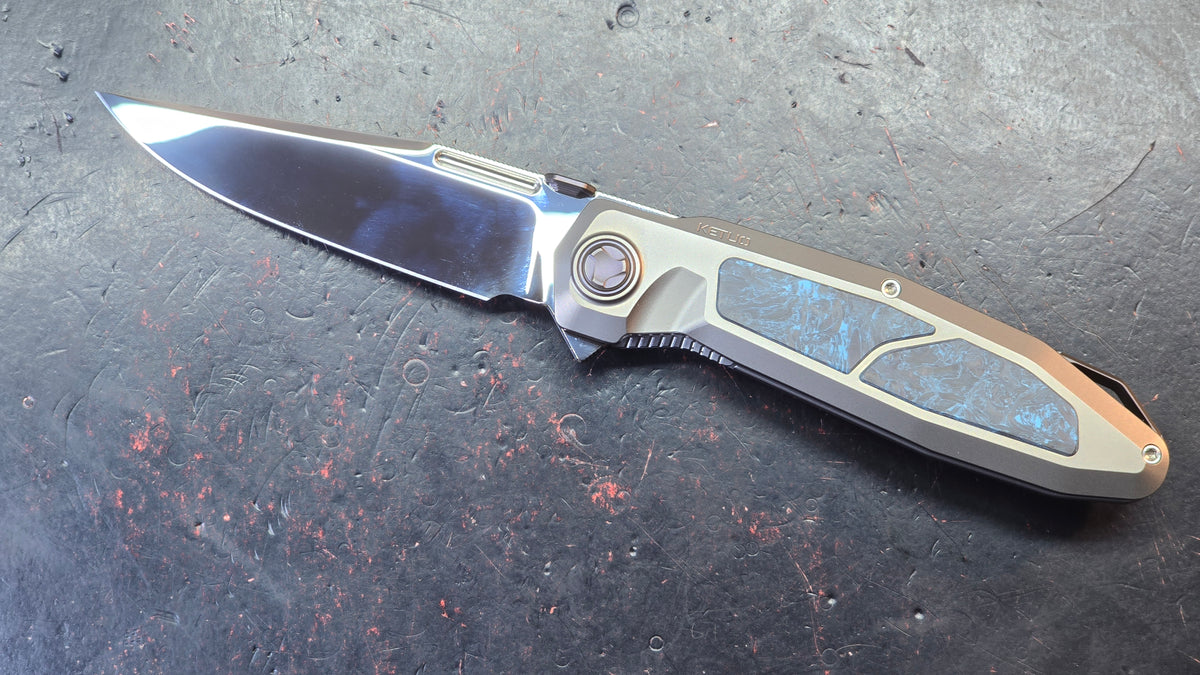 Ketuo Bratva Titanium/Carbon Fiber Handle M390 Blade (Mirror Polished)