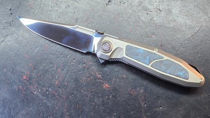 Ketuo Bratva Titanium/Carbon Fiber Handle M390 Blade (Mirror Polished)
