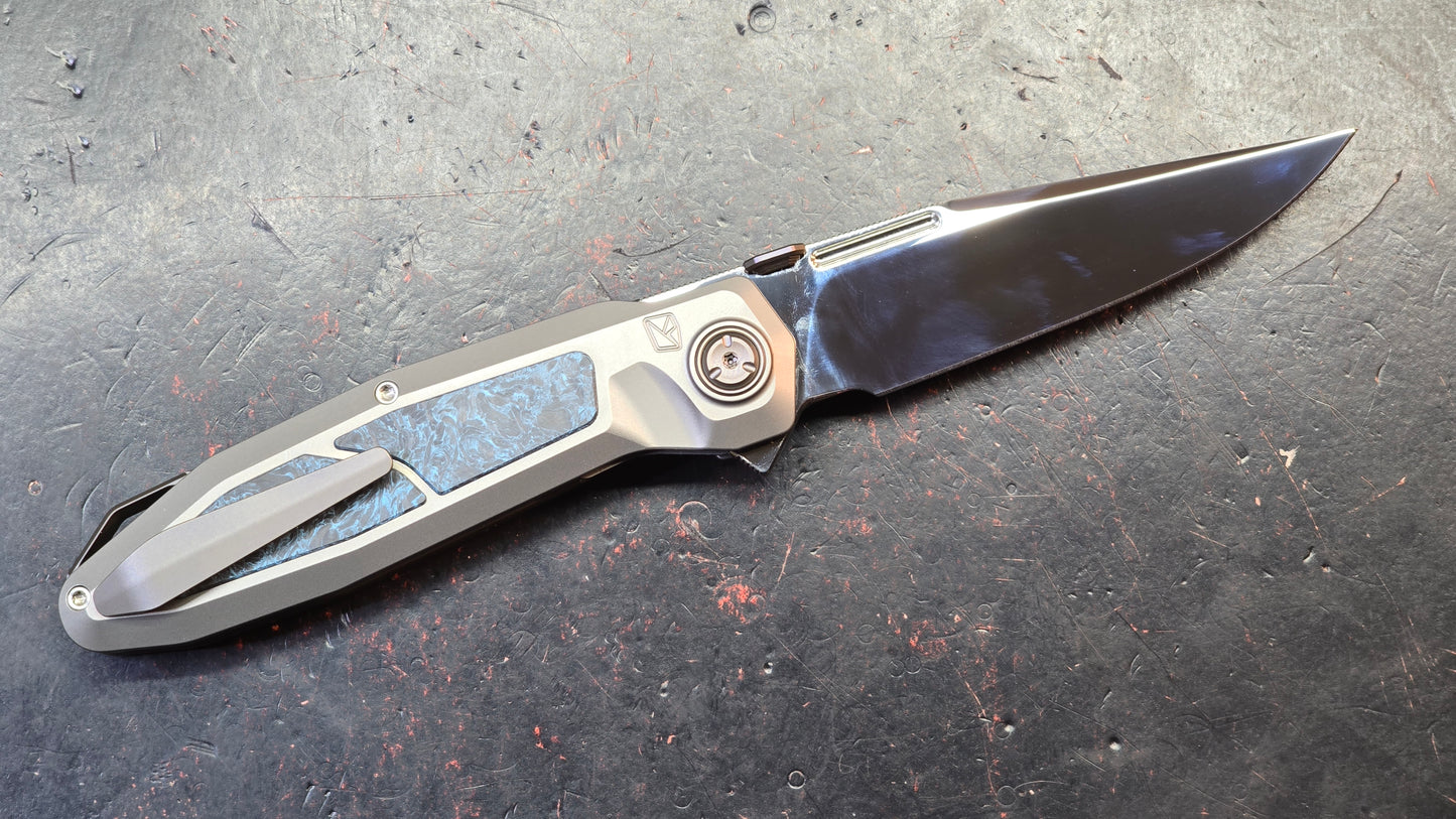Ketuo Bratva Titanium/Carbon Fiber Handle M390 Blade (Mirror Polished)