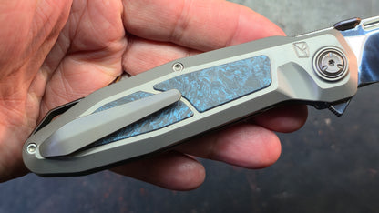 Ketuo Bratva Titanium/Carbon Fiber Handle M390 Blade (Mirror Polished)