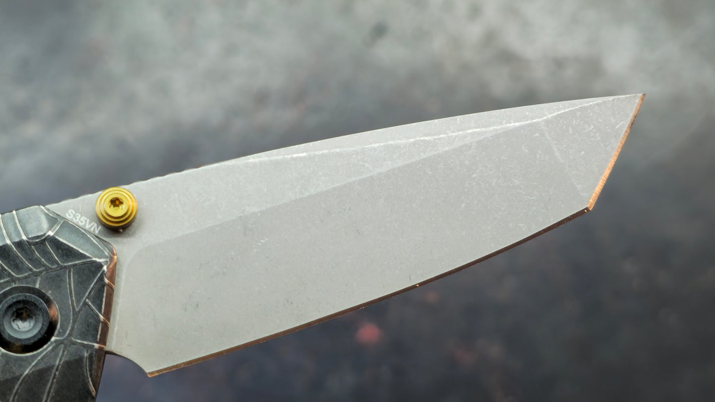 Vosteed Parallel (SPIDER WEB) Titanium Handle CPM S35VN Blade