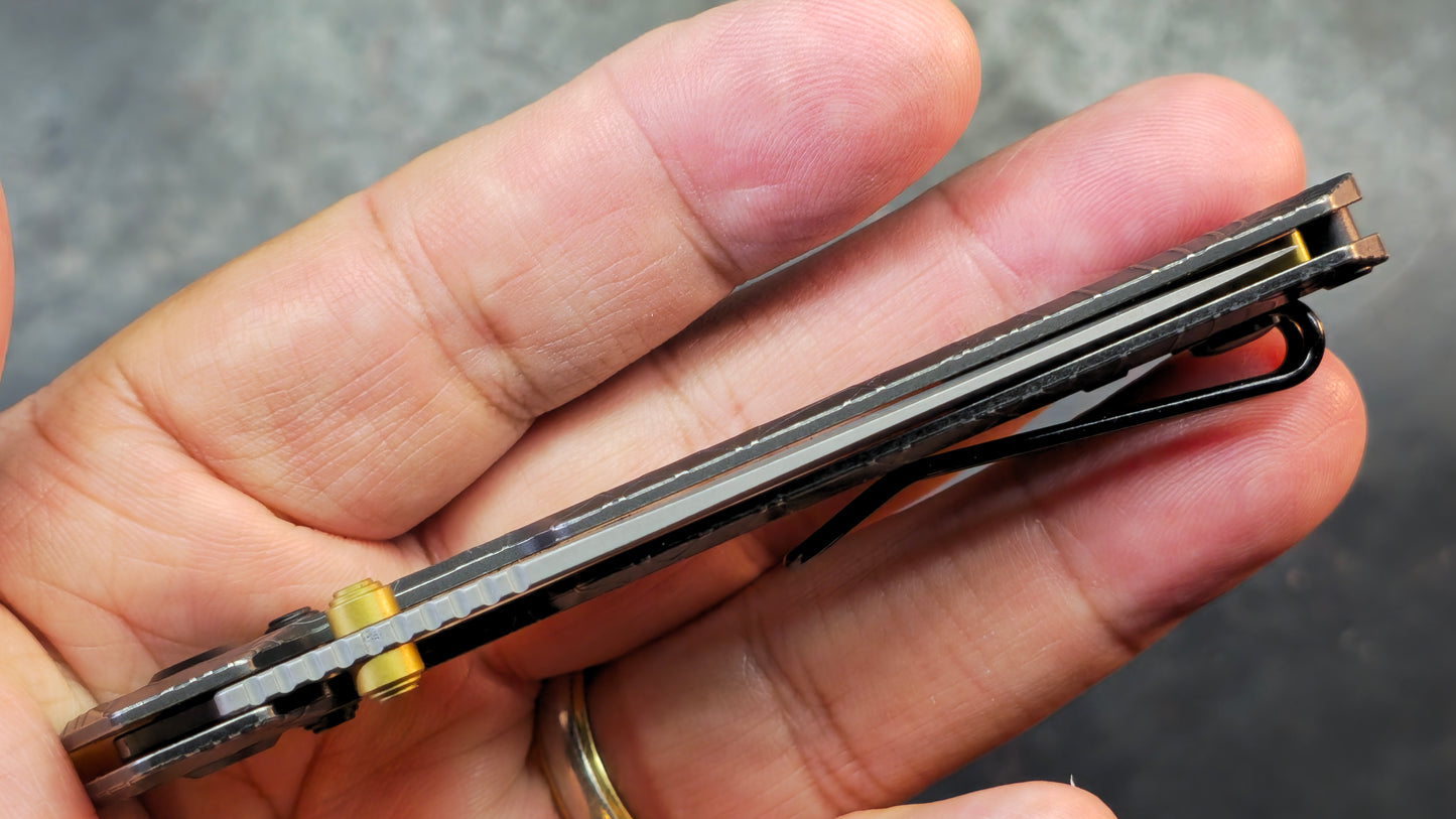Vosteed Parallel (SPIDER WEB) Titanium Handle CPM S35VN Blade