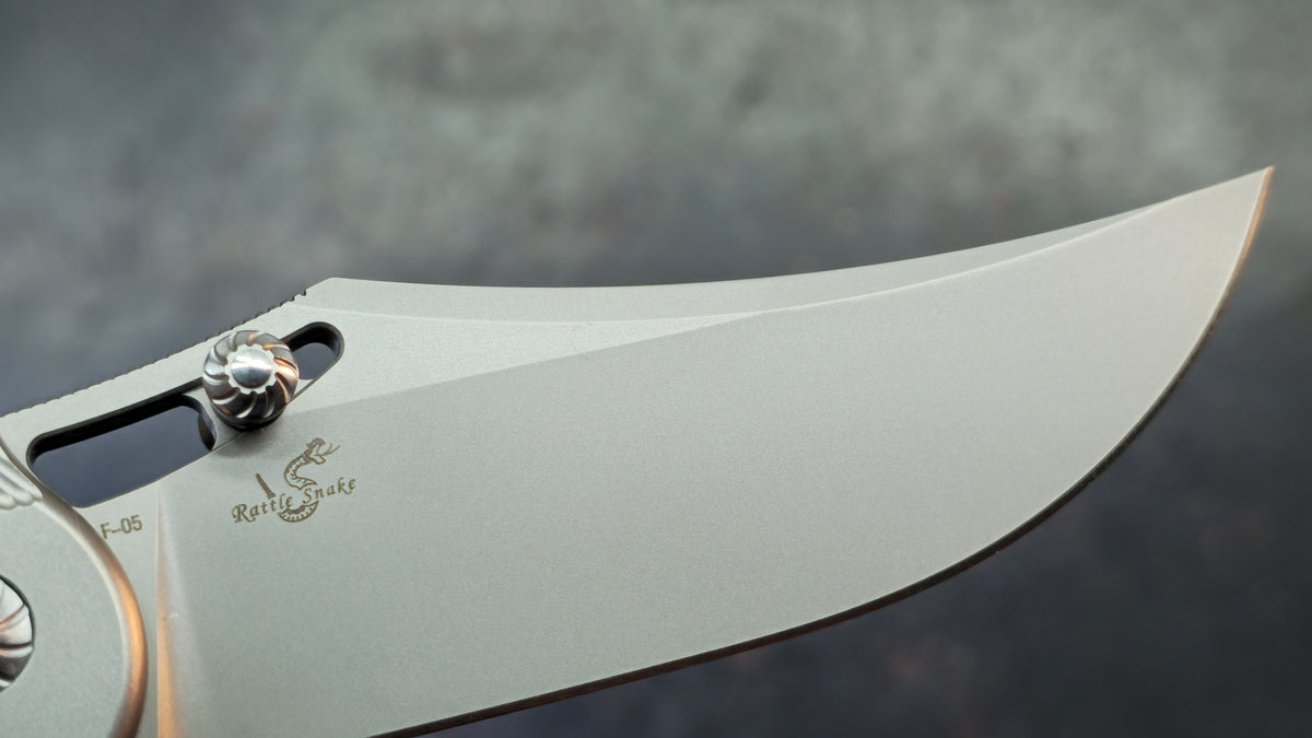 Forest Elf Rattlesnake F-05 (TUNING FORK) Titanium Handle M390 Blade
