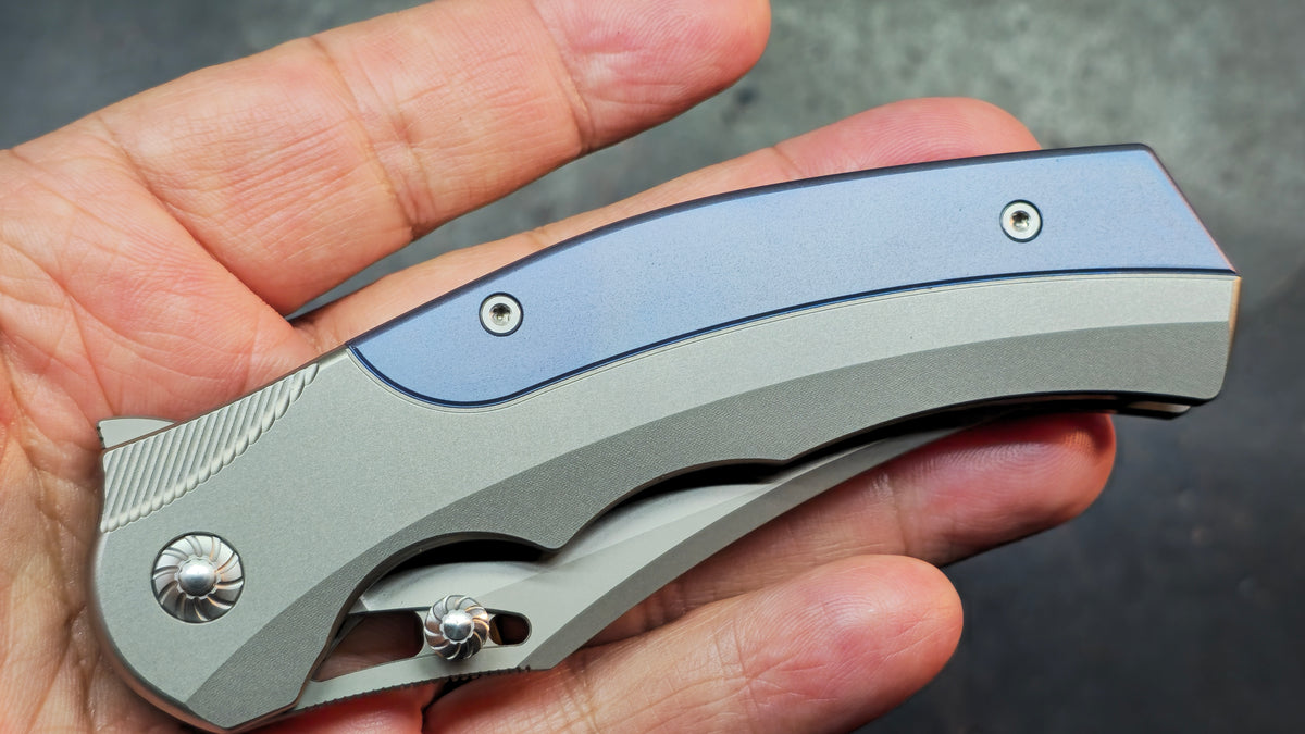 Forest Elf Rattlesnake F-05 (TUNING FORK) Titanium Handle M390 Blade