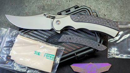 Forest Elf Rattlesnake F-05 (TUNING FORK) Titanium Handle M390 Blade