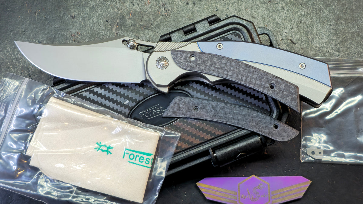 Forest Elf Rattlesnake F-05 (TUNING FORK) Titanium Handle M390 Blade