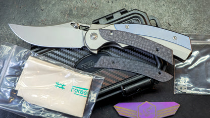Forest Elf Rattlesnake F-05 (TUNING FORK) Titanium Handle M390 Blade