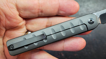 Mocenary Knives Pipefish MK-16 Black Titanium Handle M390 DLC Blade
