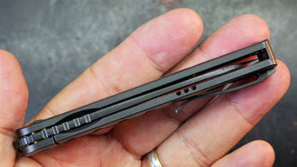 Mocenary Knives Pipefish MK-16 Black Titanium Handle M390 DLC Blade