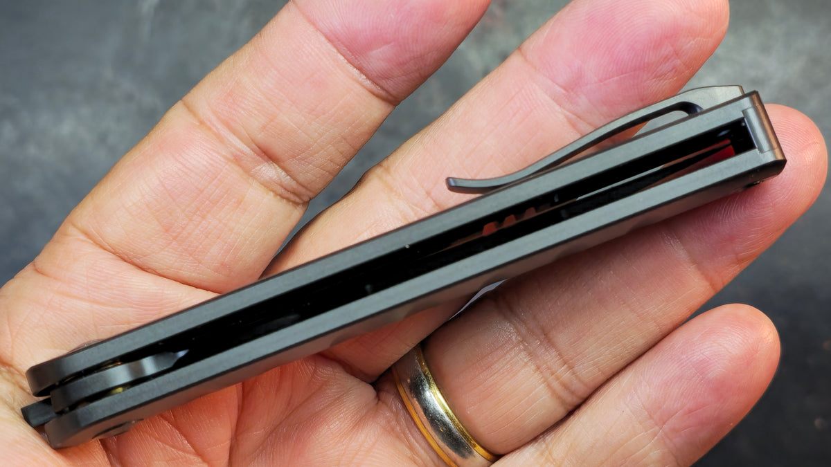 Mocenary Knives Pipefish MK-16 Black Titanium Handle M390 DLC Blade