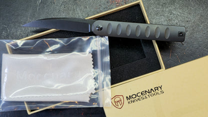 Mocenary Knives Pipefish MK-16 Black Titanium Handle M390 DLC Blade
