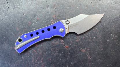 TwoSun TS422 Titanium Handle Blue G10 Inlay K110 Blade