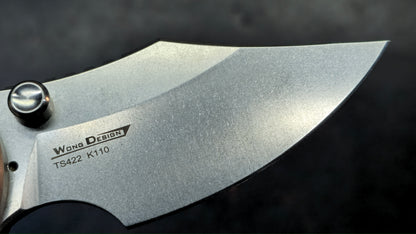 TwoSun TS422 Titanium Handle Blue G10 Inlay K110 Blade