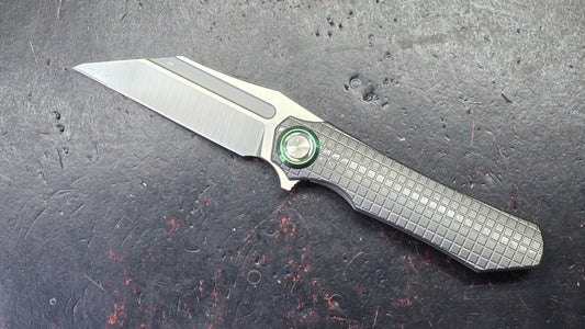 TwoSun TS195 INTEGRAL Titanium Frag Pattern Handle M390 Blade