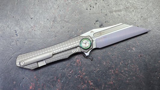 TwoSun TS195 INTEGRAL Titanium Frag Pattern Handle M390 Blade