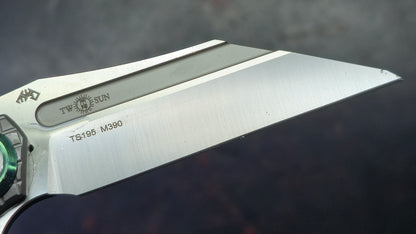 TwoSun TS195 INTEGRAL Titanium Frag Pattern Handle M390 Blade