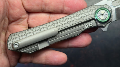 TwoSun TS195 INTEGRAL Titanium Frag Pattern Handle M390 Blade