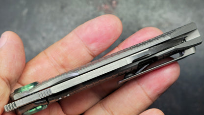 TwoSun TS195 INTEGRAL Titanium Frag Pattern Handle M390 Blade
