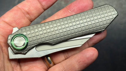 TwoSun TS195 INTEGRAL Titanium Frag Pattern Handle M390 Blade