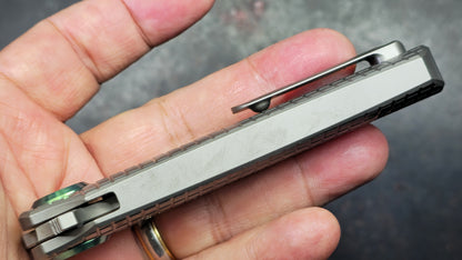 TwoSun TS195 INTEGRAL Titanium Frag Pattern Handle M390 Blade
