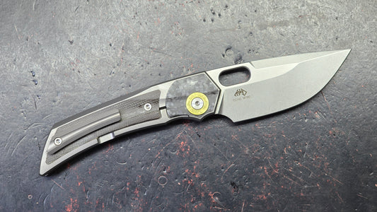 TWOSUN TS142 INTEGRAL Titanium-Carbon Fiber-Micarta Handle M390 Blade