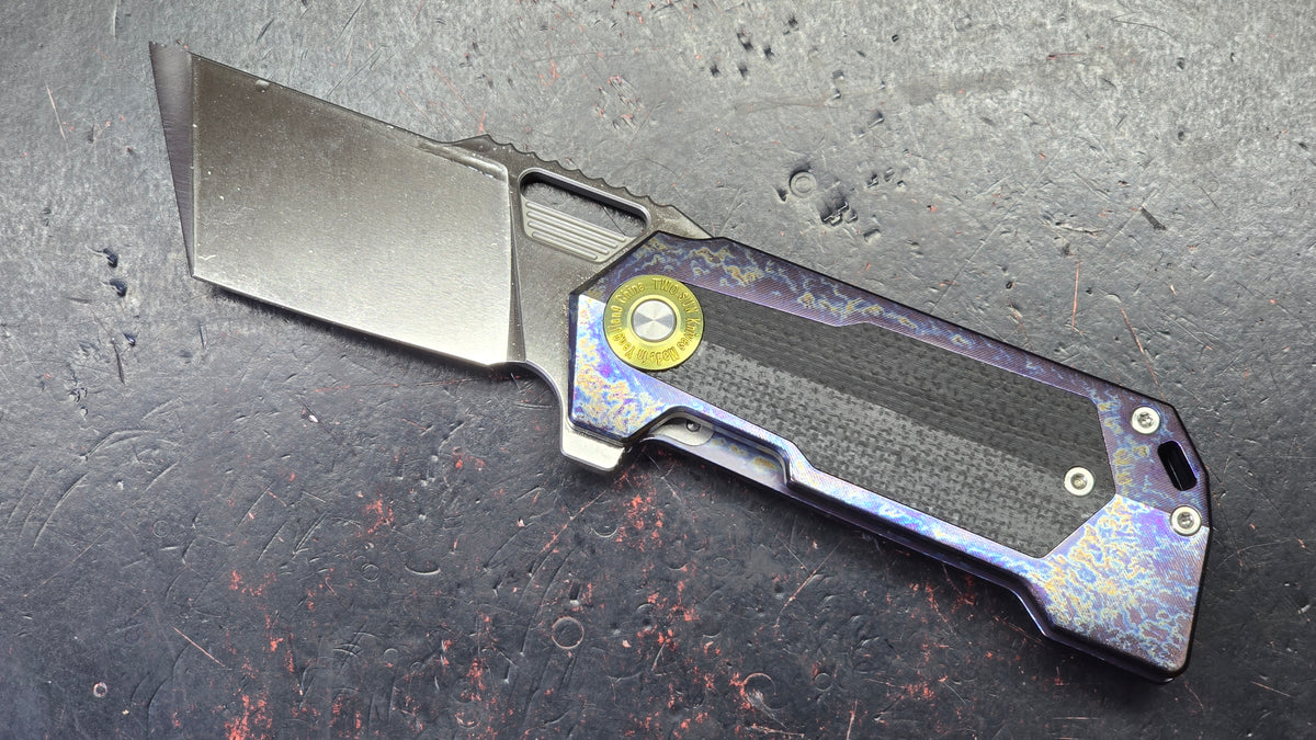 Twosun TS500 Color Titanium-Micarta Handle D2 Blade